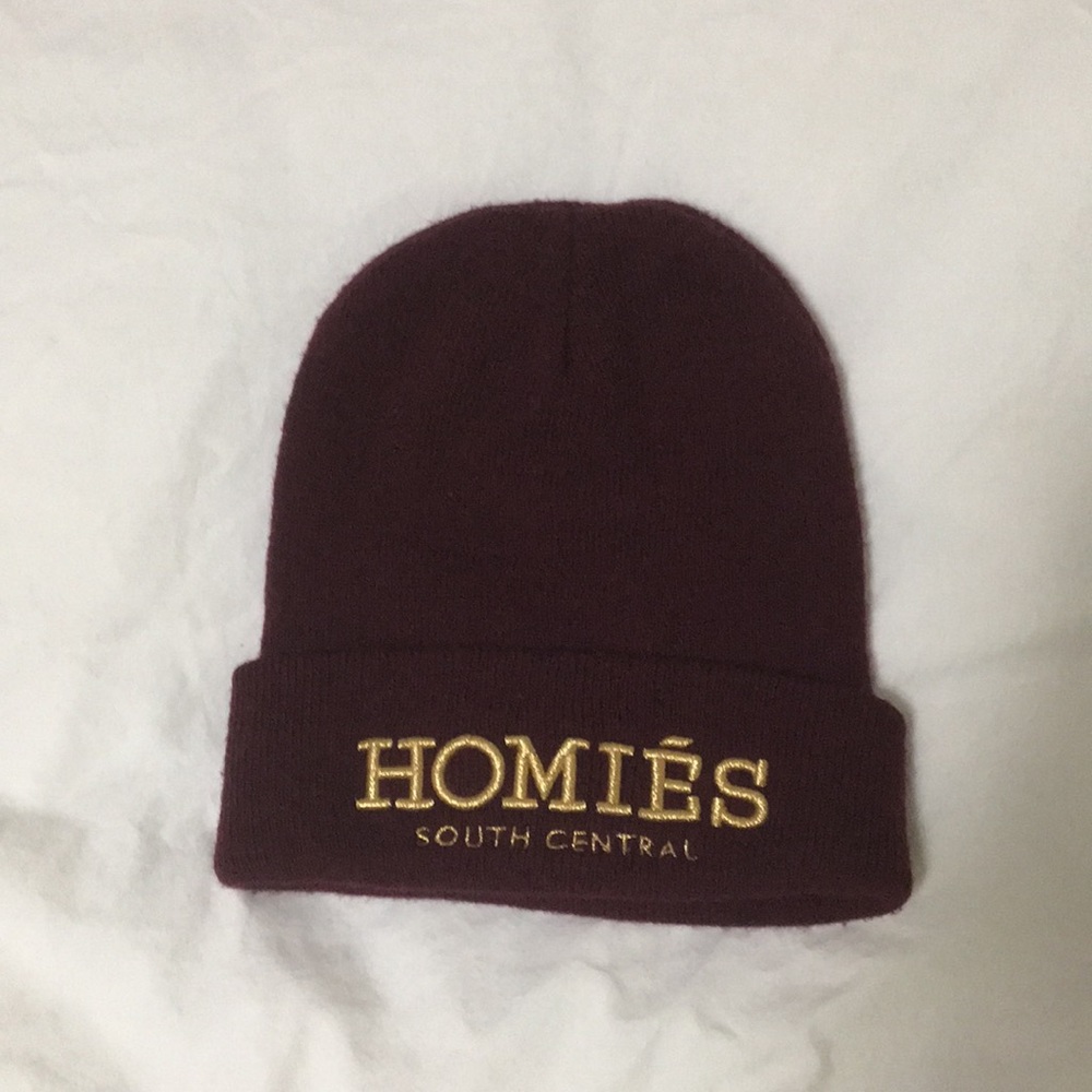 Homies burgundy beanie